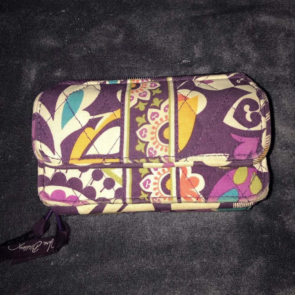 Vera Bradley Plum Crazy Crossbody Wallet